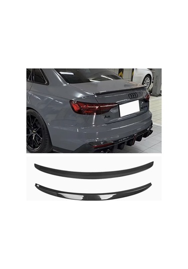 Audi A4 B9 S4 Bagaj Üstü Spoiler Parlak Siyah Spoyler Plastik İthal 2018+
