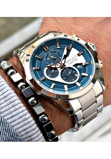 Ferrucci Fc59511 Fonksiyonlu&takvimli Çelik Erkek Kol Saati