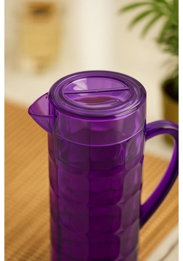 Akrilik Allegra 1,5 Lt Mor Sürahi Buzdolabı Kapak Rafına Sığar