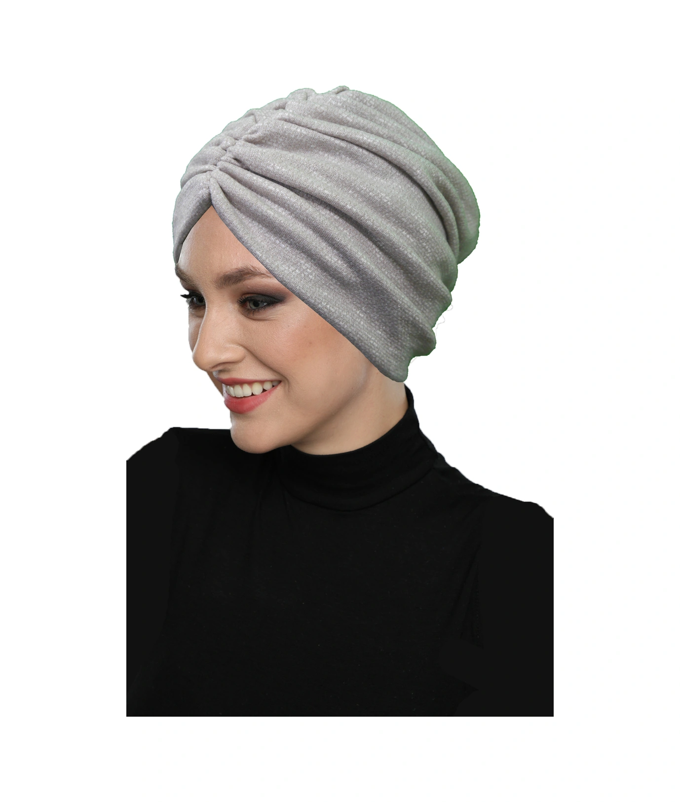 Kırçıllı Desenli Drapeli Bej Çift Taraflı Hazır Türban Tesettür Bone Bej