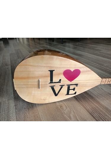 BAĞLAMA 'LOVE' İŞLEMELİ , UZUN SAP BAĞLAMA TAM SET