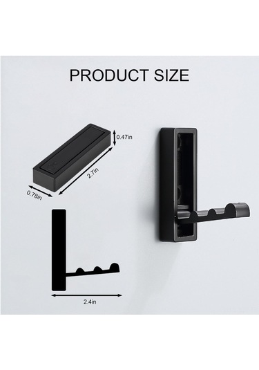 Youmex Katlanabilir Duvar Kancaları, Manyetik Açılışlı, Ceket, Havlu, Sırt Çantası Asma İçin, Mat Siyah, 4 Adet