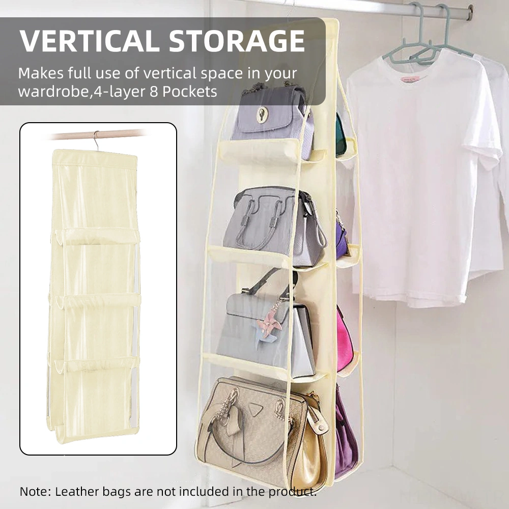 Moveevo Bej 4 Katlı 8 Cepli Çanta Düzenleyici, Növen Kumaş & Pvc, Döner Kanca, Görünür Tasarım, Dolap/kapı Asılı Ev Çanta Saklama Çantası Bej Moveevo Bej 4 Katlı 8 Cepli Çanta Düzenleyici, Növen Kumaş & Pvc, Döner Kanca, Görünür Tasarım, Dolap/kapı Asılı Ev Çanta Saklama Çantası Bej