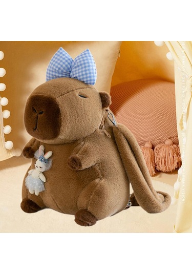 Suntek Capybara Sırt Çantası Günlük Sevimli Omuz Mavi Yay