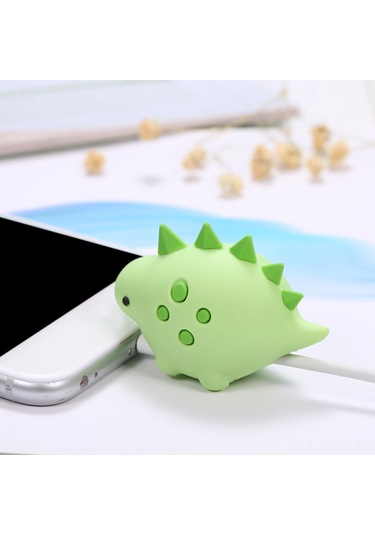 Honmex Yeşil Miçuk Kablonuzu Kırılma Ve Yırtılmadan Koruyan Hayvan Figürlü Kablo Koruyucu Uyumlu Çeşitli Kablolar İçin Dekoratif