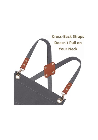 Kadın Erkek Şef Önlükleri Büyük Cepli, Pamuklu Kanvas Çapraz B Gri, Diğer