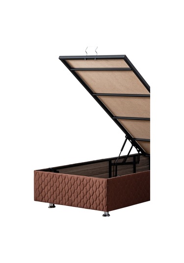 Setaymobilya Baza, Tetra Koyu Kahve Tek Kişilik Baza + Başlık, Mdf, Setay