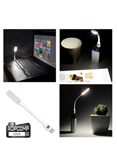 Ropcomp Usb Led Işık Esnek Okuma Ve Klavye Lambası Beyaz