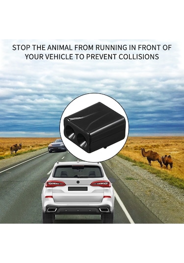Honmex 2 Adet Otomobil Hayvan Uyarıcı Ultrasonik + Rüzgar Modeli - Tüm Araçlar İçin Vahşi Hayvan Engelleme Cihazı