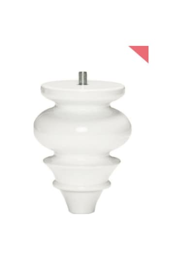 Karakoçaksesuar Karakoç Safir 14 Cm Beyaz Plastik Şık Mobilya Ayağı (4 Adet)