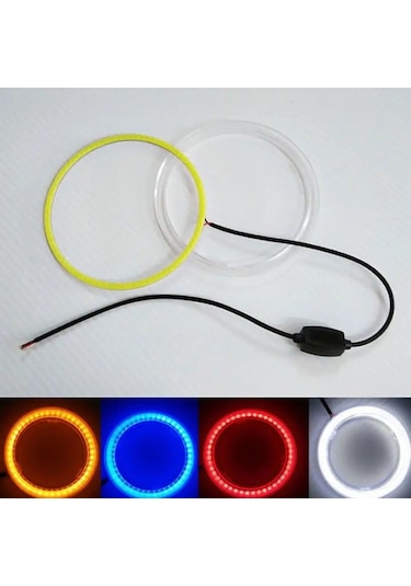 Mavi 110mm-60mm-120mm Araba Araç Evrensel Cob Led Halka Işık Far Lambası