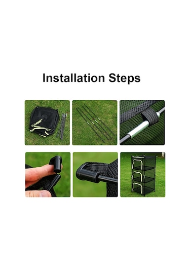 Sones Açık Katlanır Kurutma Ağı Dört Katmanlı Depolama Sepeti Depolama Sepeti Kamp Kurutma Balık Kurutma Ağı Raf Asılı Sepet Yeşil