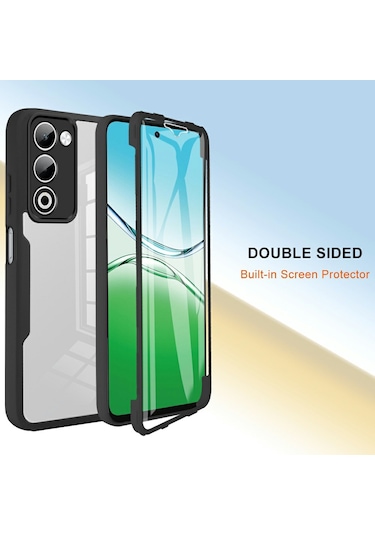 Oppo A5 5g/ Oppo A5 Kılıfı Akrilik + Tpu Şeffaf Telefon Kılıfı Ve Pet Ekran Filmi - Mavi Mavi