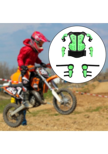 Suntek Motosiklet Diz Dirsek Kol Omuz Koruma Pedi Yeşil