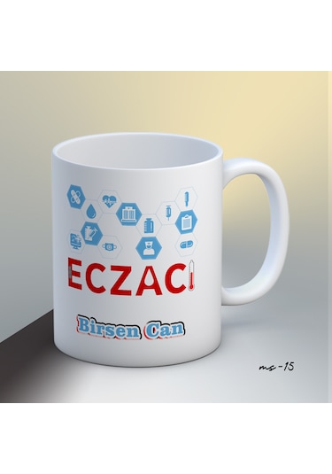 Kişiye Özel Eczacı Temalı Kupa Bardak Beyaz