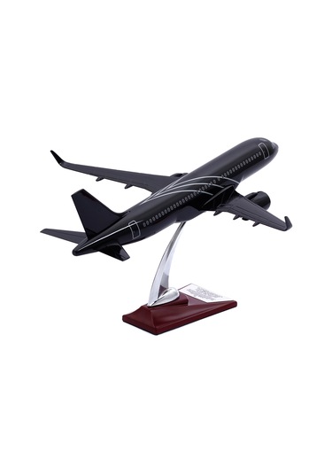 Zekupp Airbus A320 1/100 Thy Siyah Renk Çizgili Uçak Maketi