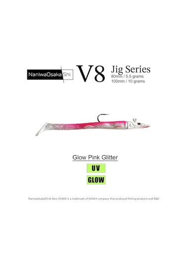 Nanıwaosakashı Serıes V8 Jıg 10gr Glow Pınkglıtter