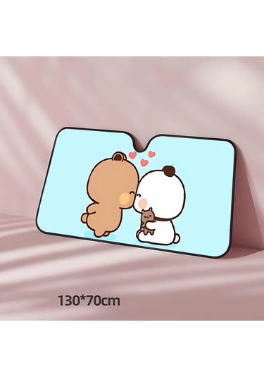 Goldenqian Panda Ayı B-bubu-dudu Araba Güneşliği Cam Araba Pencere Ön Cam Kapak Güneş Gölge Otomatik Visor Araba Aksesuarları Z6