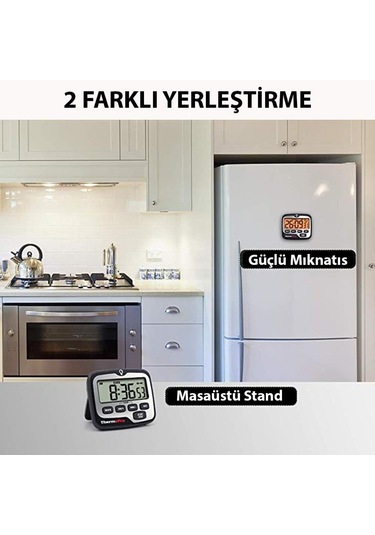 Thermopro TM01 Alarmlı Işıklı Kronometre, Geri Sayım Sayacı