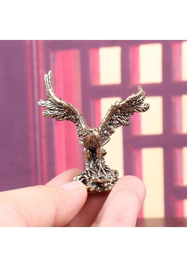 Suntek Kartal Heykelciği Koleksiyon Hediye El Sanatları Antika 4,7x6 Cm