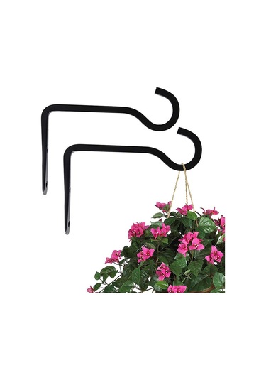 Lebihmurah 3325 Çit Kancaları-2 Metal Kanca 2 Genişleme Cıvatası 2 Vida-siyah