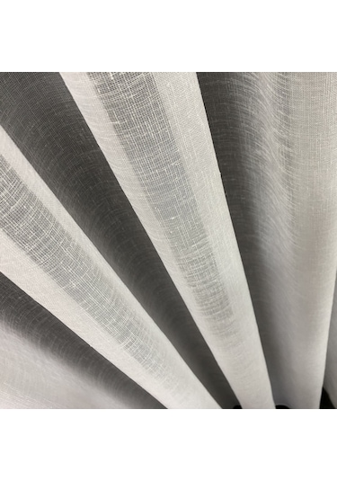 Işıltı Simli Naturel Keten Tül Perde 4 Farklı Renk