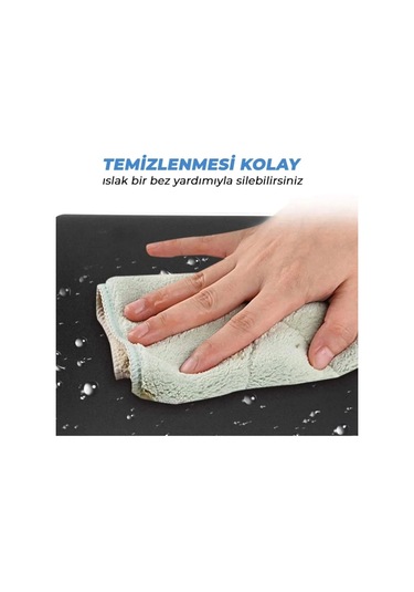 Sonictouch Astronot Temalı Siyah Pürüzsüz Yüzey Kaymaz Taban Dikişsiz Kenar Gamer Oyuncu Mouse Pad 1 Mousepad