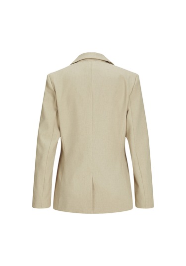 Jack & Jones Kadın Tek Dügmeli Keten Karışımlı Ceket - Ellis - 12268835 Feather Gray