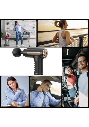 Wondernest Masaj Tabancası, Rob, Lichen Kas Rahatlatan Fitness Fasya Boyun Ağrısı Gevşetici Siyah