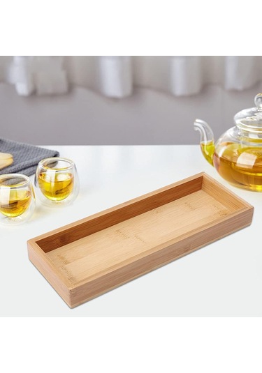 Servis Tepsisi, Japon Tarzı Masif Bambu Servis Tepsisi Meyve Çayı Kahvaltı Servis Tepsisi Ev, Parti, Restoran İçin Küçük Eşyaları Düzenleyin