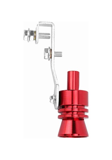 Xiyyadms Araba Ekzos Borusu Turbo Ses Simülatörü - Alüminyum Kontrplaklı, Kolay Kurulum, Kırmızı Renk, L Boyutu