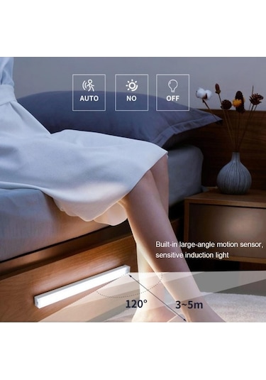 Novahub 2022 Beyaz Şarj Edilebilir İnsan Zekası Algılama Led Gece Lambası, 20cm 2pcs, Dolap Ve Koridor Işığı Beyaz