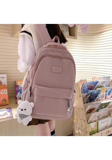 Siyah Schoolbag Sırt Çantası Siyah
