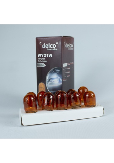 Delco U.s.a T20 Amber Tek Duy 21w Dipsiz Ampul 12 Volt 10 Adet