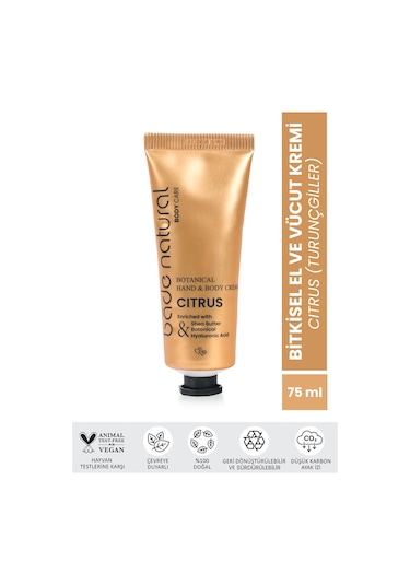 Bade Natural Citrus Bitkisel El ve Vücut Kremi 75 ML