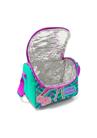 Coral High Kids Su Yeşili Pembe Simli Flamingo Desenli 3 Lü Okul Çanta Seti Set0114382