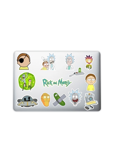 Rick And Morty Tasarımlı Laptop Notebook Tablet Telefon Sticker Set 15
