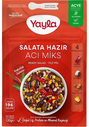 Yayla Hazır Salata Mix 120 Gr Acı-tatlı-ekşi 6 Lı Karma Paket