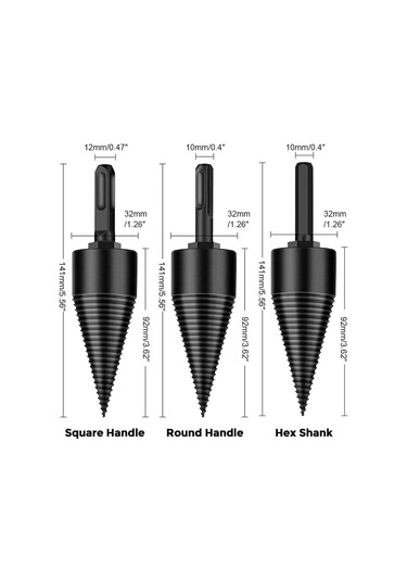 Ahşap Ayırıcı Matkap Ucu Elektrikli Matkap Ahşap Splitt Çıkarılabilir Yakacak Odun Kütüğü Ayırıcı
