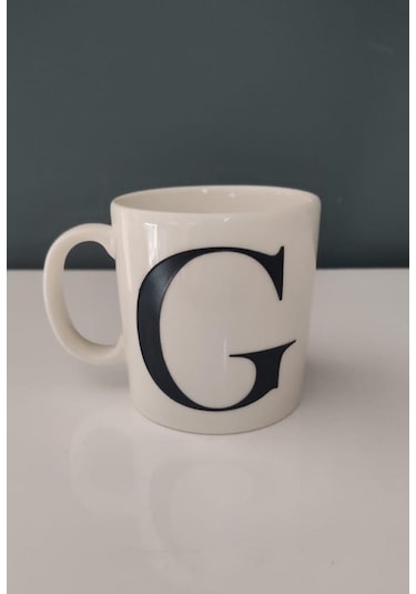 Decorıum Kum G Harfli Kupa Beyaz