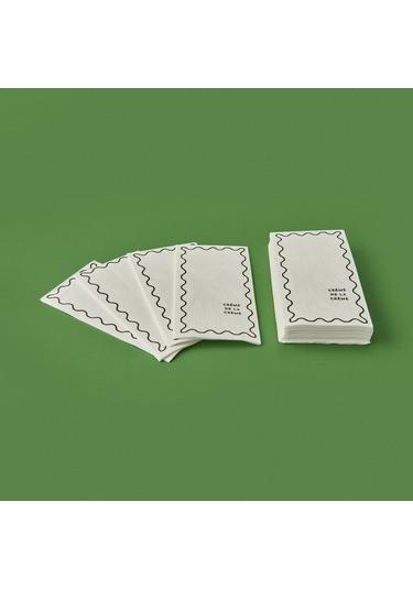 Evidea Kitchen 20'li Creme De La Creme Desen Peçete - Gri / Beyaz - 16x8 Cm