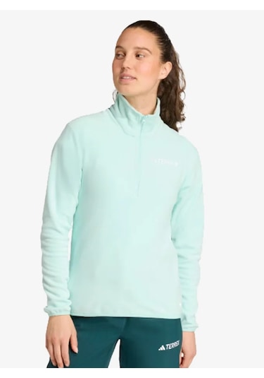 Adidas Jm3118 Multi Essentials 1/2 Zip Fleece Kadın Polar Turkuaz