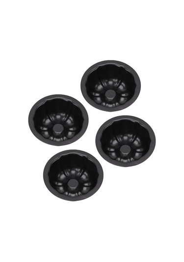 Shineyee 4 Adet 4 İnç Çelik Puding Kalıbı, Anti Yapışkan Kaplama, Profesyonel Fırın, Tatlı/mousse/çikolata Hazırlama, Ev Ve Pastane Kullanıma Uygun Diğer