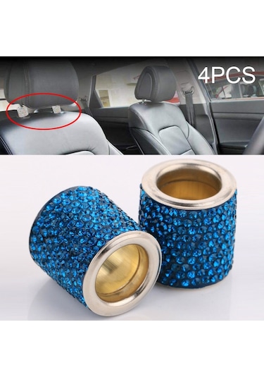 4 Adet Araba Kristal Kafa Yastık Değiştirilmiş Dekorasyon Peacock Blue
