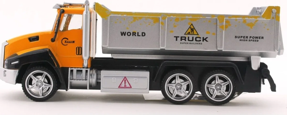 Uzaktan Kumandalı Oyuncak Damperli Kamyon Şarjlı Işıklı Full Fonksiyon İş Makinesi Rc Araç Çok Renkli