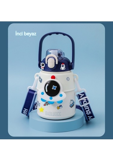 Novahub Yalıtım Uzay Su Pipet Paslanmaz Ördek Öğrenci Karikatür Kapasiteli Gemisi Gagası Çocuk Çelik Büyük Beyaz Beyaz Bardağı 316 Wi Beyaz