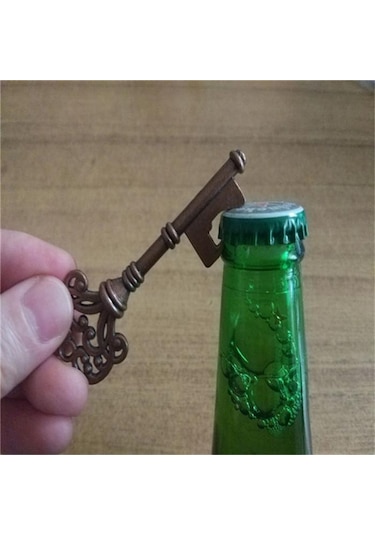 Gümüş Metal Anahtar Şekilli Şişe Açacağı Mutfak Alet Çubuğu Barware Anahtarlık Anahtarlık Gümüş