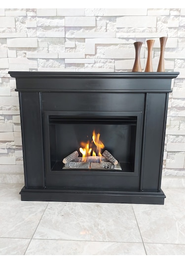 Blueflame Classıcal Black Bacasız Şömine