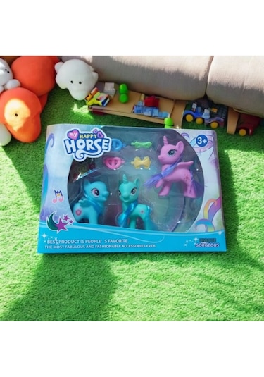 Pony 3'lü Kutulu Aksesuarlı Kzl-c803-1