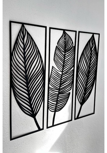 Dekoratif Yaprak Desenli Duvar Tablosu